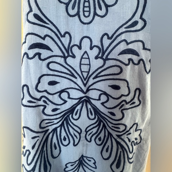 Talbots Embroidered Scallop Edge Hem Dress 16 Petite - Picture 8 of 10